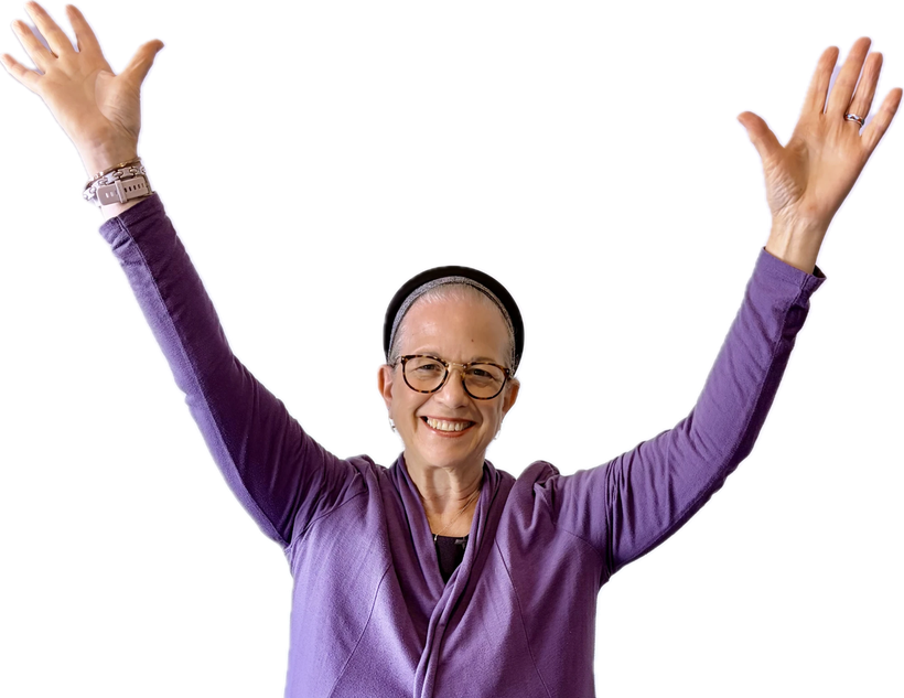 Bryna Lee with her arms raised in celebration — you can do it!