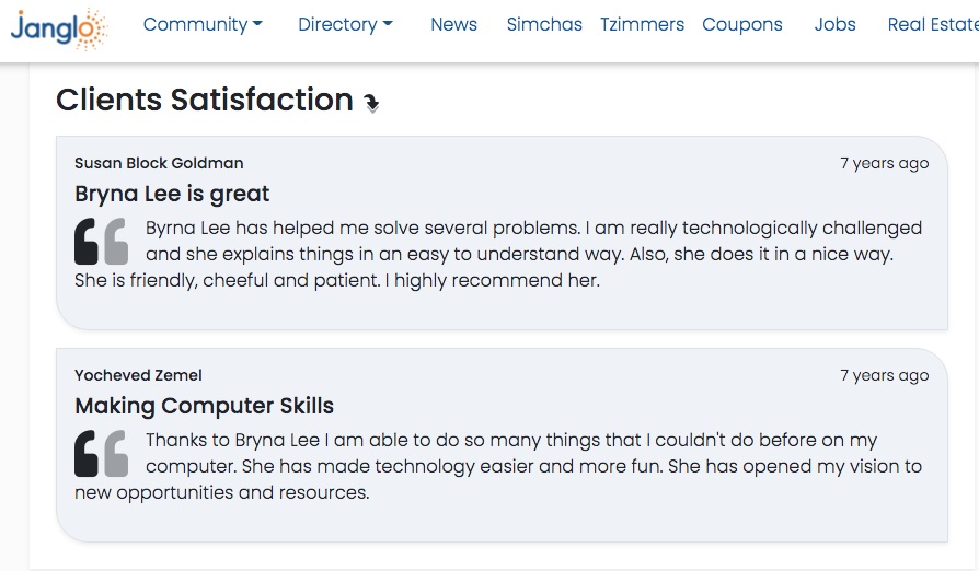 Community recommendations for My Tech Tutor on Janglo.
