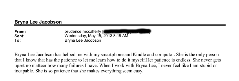 Prudence’s recommendation for My Tech Tutor.